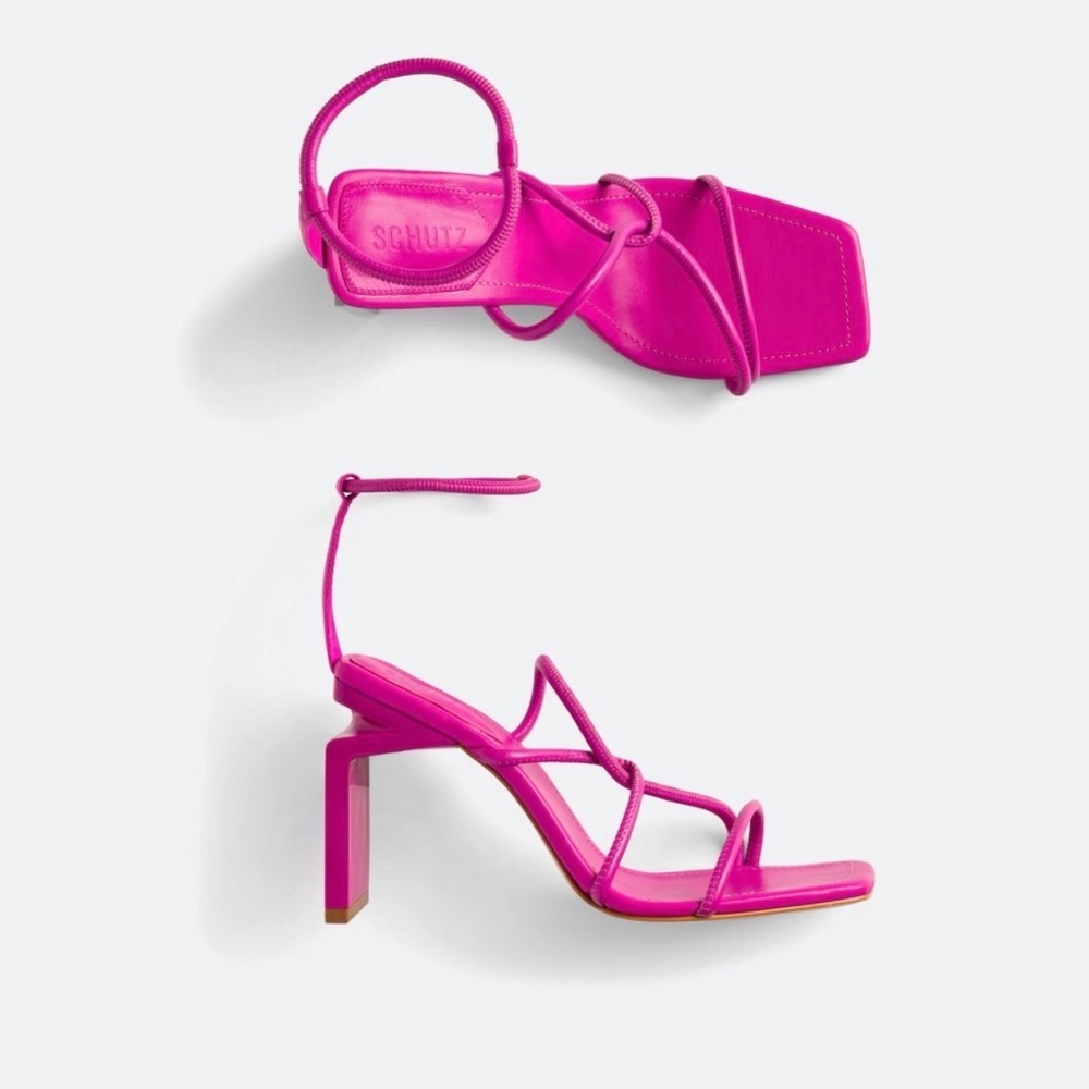 Never worn NIB - Schutz Kattien Strappy pink heel size 6